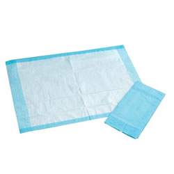 Incontinence Underpad Unisex 30x30" Absorbent White/Blue 150/bx